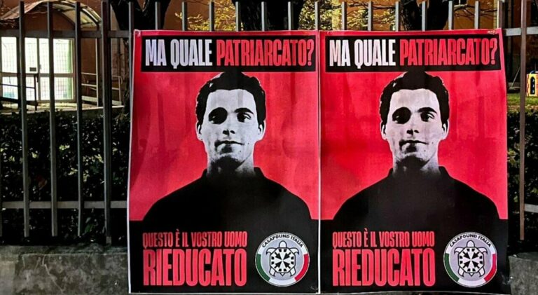 Poster di CasaPound con le foto di Turetta. Elena Cecchettin: “Spaventoso”