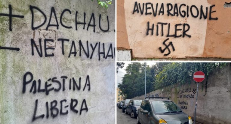 NEONAZISTI / Scritte inneggianti a Dachau e contro Israele a Roma
